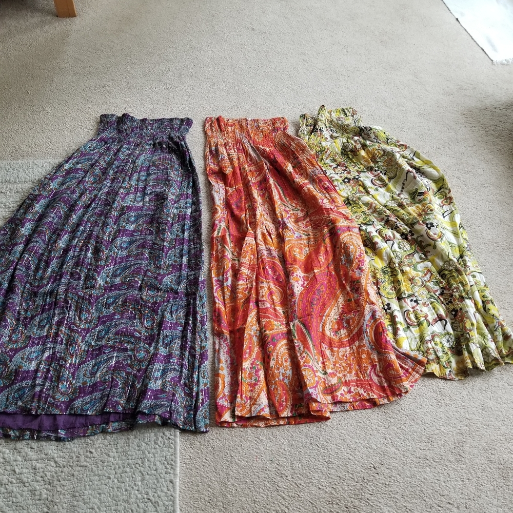 3 Guaze Smocked Tube Dresses